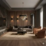 Candelabru Luxury Cristal Black 50 cm – Cristal K9 Premium și Metal Negru, 7 Surse E27, Design Modern pentru Living și Dormitor Matrimonial - imagine 2