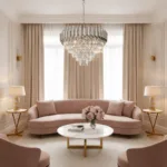 Candelabru Luxury Cristal Chrome 50 cm – Cristal K9 Premium și Metal Argintiu Cromat, 7 Surse E14, Design Modern pentru Living și Dormitor Matrimonial - imagine 3