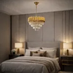 Candelabru Luxury Cristal Gold 40 cm – Cristal K9 Premium și Metal Auriu , 4 Surse E14, Design Modern pentru Dormitor, Hol și Living - imagine 3