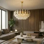 Candelabru Golden Bloom 60 cm – Cristal K9 Premium Transparent și Fumuriu, 10 Becuri E14, Design Modern de Lux pentru Living și Dining - imagine 3