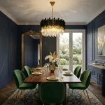 Candelabru Modern Prism Black 50 cm – Cristal K9 Premium Transparent și Metal Negru, 8 Becuri E14, Design Modern de Lux pentru Living și Dining - imagine 4