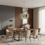 Candelabru Elegant Gold Smoke 50 cm – Cristal K9, Mix Sticlă Fumuriu-Transparent, 9 Surse - imagine 2