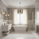 Candelabru Elegant Gold Smoke 40 cm – Cristal K9, Mix Sticlă Fumuriu-Transparent, 6 Surse - imagine 2