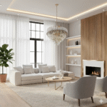 Candelabru Luxury Crystal White 60 cm – Cristal K9 Premium, 8 Surse, Finisaj Alb Mat și Auriu - imagine 2