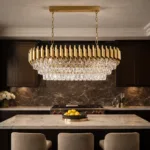 Candelabru Luxury Cristal Gold - Grand Edition 80 cm – Cristal K9 Premium și Metal Auriu, 8 Becuri E14, Design Modern pentru Dining și Living - imagine 3