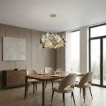 Candelabru Diamond Smoke 40 cm – Cristale K9 Fațetate în Nuanțe de Fum și Clar, 4 Surse E14, Design Modern de Lux pentru Living sau Dormitor Master - imagine 3