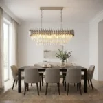 Candelabru Luxury Cristal Chrome - Grand Edition 80 cm – Cristal K9 Premium și Metal Argintiu Cromat, 8 Surse E14, Design Modern pentru Dining și Living Luminos - imagine 3