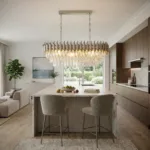 Candelabru Luxury Cristal Chrome - Grand Edition 80 cm – Cristal K9 Premium și Metal Argintiu Cromat, 8 Surse E14, Design Modern pentru Dining și Living Luminos - imagine 4