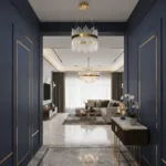 Candelabru Golden Rain 40 cm – Design Art Deco cu Tije din Sticlă Cristalizată, Tehnologie LED și Finisaj Auriu Satinat, Ideal pentru Ambientări Moderne și Sofisticate - imagine 3