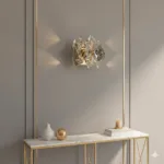 Aplică Diamond Smoke – Cristale Tridimensionale, 2 Surse, Cristal K9 și Finisaj Smoke/Gold - imagine 2