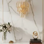 Aplica Glacier Light Gold – Cascadă de Cristale, 2 Surse, Cristal K9 și Finisaj Gold Oglindă - imagine 3