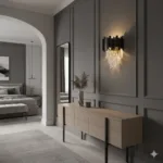 Aplica Modern Prism Black – Contraste Geometrice și Rafinament, 2 Surse, Cristal K9 și Finisaj Negru - imagine 2