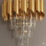 Aplica Luxury Cristal Gold – Opulență și Stil, 2 Surse, Cristal K9 și Finisaj Gold - imagine 3