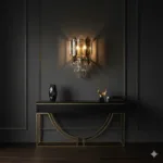 Aplica Elegant Gold Smoke – Contrast Sofisticat, 2 Surse, Cristal K9 și Finisaj Gold Premium - imagine 3