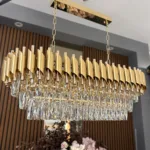 Candelabru Luxury Cristal Gold - Grand Edition 80 cm – Cristal K9 Premium și Metal Auriu, 8 Becuri E14, Design Modern pentru Dining și Living - imagine 2
