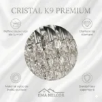 Candelabru Luxury Cristal Chrome - Grand Edition 80 cm – Cristal K9 Premium și Metal Argintiu Cromat, 8 Surse E14, Design Modern pentru Dining și Living Luminos - imagine 7