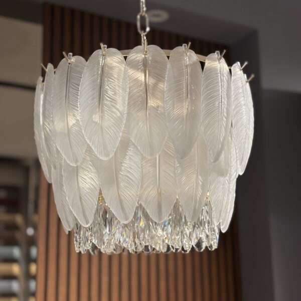 Candelabru Feather Lux White