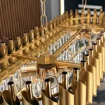 Candelabru Luxury Cristal Gold - Grand Edition 80 cm – Cristal K9 Premium și Metal Auriu, 8 Becuri E14, Design Modern pentru Dining și Living - imagine 11