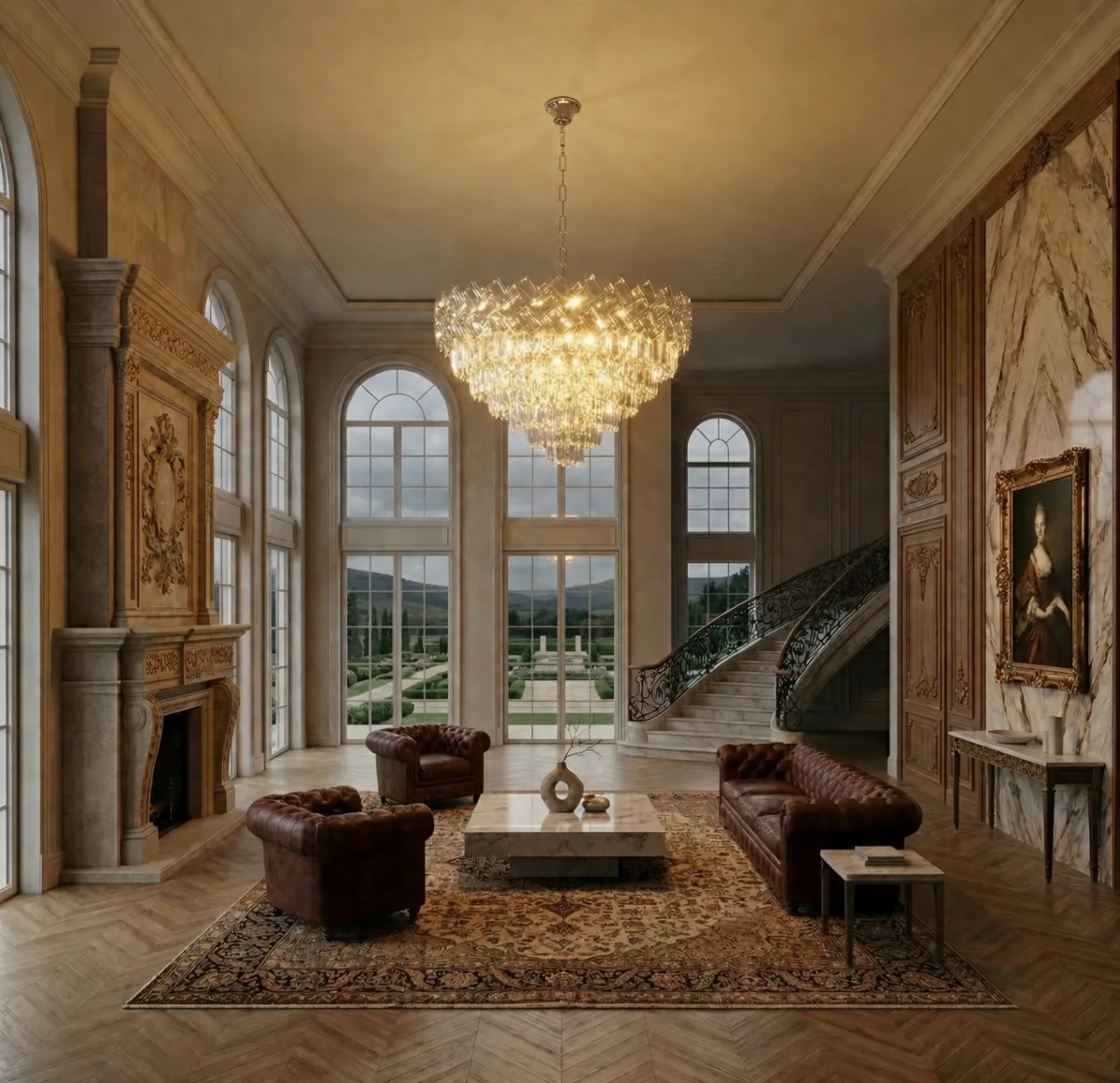 Candelabru Cristal Ice Cascade Chrome 60 cm – Cristal K9 Premium și Metal Argintiu, 8 Surse E14, Design Modern de Lux pentru Living-uri Grandioase și Lobby-uri - imagine 3