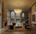 Candelabru Cristal Ice Cascade Chrome 60 cm – Cristal K9 Premium și Metal Argintiu, 8 Surse E14, Design Modern de Lux pentru Living-uri Grandioase și Lobby-uri - imagine 3