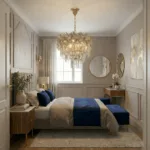 Candelabru Cristal Ice Cascade Golden 30 cm – Cristal K9 Premium și Metal Auriu, 4 Surse E14, Design Geometric de Lux pentru Hol, Dormitor și Living - imagine 4