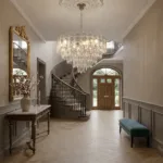 Candelabru Cristal Silver Frost 50 cm – Cristal K9 Premium și Metal Argintiu Satinat, 7 Surse E14, Design Modern de Lux pentru Living și Zone de Dining - imagine 3