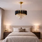 Candelabru Luxury Cristal Black 30 cm – Cristal K9 Premium și Metal Negru , 3 Surse E14, Design Modern pentru Hol, Dressing și Dormitor - imagine 3