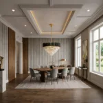 Candelabru Luxury Cristal Black 60 cm – Cristal K9 Premium și Metal Negru, 8 Surse E14, Design Modern pentru Living Generos, Lobby și Dining - imagine 3