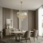 Candelabru Luxury Cristal White 30 cm – Cristal K9 Premium și Metal Alb, 3 Surse E14, Design Modern pentru Hol, Dressing și Dormitor Mic - imagine 3