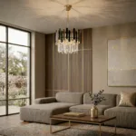 Candelabru Modern Prism Black 30 cm – Cristal K9 Premium Transparent și Metal Negru, 3 Becuri E14, Design Exclusiv pentru Holuri, Dormitoare și Zone de Accent - imagine 3