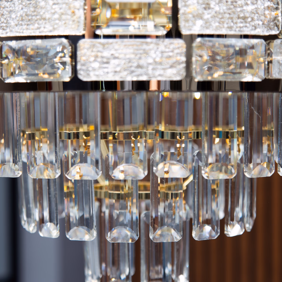 Candelabru Majestic Crystal Gold 40 cm – Cristal K9 Premium, 5 Surse, Finisaj Auriu - imagine 5