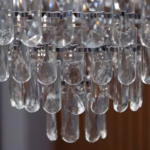 Candelabru Crystal Silver Frost 50 cm – Cristal K9 Premium, 7 Surse, Finisaj Sticlă Argintie Mată (Frost) - imagine 4