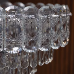 Candelabru Crystal Silver Frost 50 cm – Cristal K9 Premium, 7 Surse, Finisaj Sticlă Argintie Mată (Frost) - imagine 5