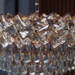 Candelabru Golden Eclipse 40 cm – Cristal K9 Premium, 5 Surse, Finisaj Auriu - imagine 6