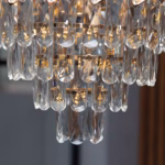 Candelabru Golden Eclipse 40 cm – Cristal K9 Premium, 5 Surse, Finisaj Auriu - imagine 4