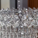 Candelabru Crystal Ice Cascade 60 cm – Cristal K9 Premium, 8 Surse, Finisaj Crom - imagine 3