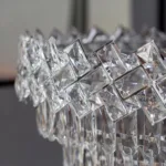 Candelabru Crystal Ice Cascade 60 cm – Cristal K9 Premium, 8 Surse, Finisaj Crom - imagine 5