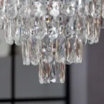 Candelabru Crystal Ice Cascade 60 cm – Cristal K9 Premium, 8 Surse, Finisaj Crom - imagine 4
