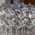 Candelabru Crystal Ice Cascade 60 cm – Cristal K9 Premium, 8 Surse, Finisaj Crom - imagine 2