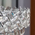 Candelabru Crystal Ice Cascade 50 cm – Cristal K9 Premium, 7 Surse, Finisaj Crom - imagine 5