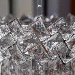 Candelabru Crystal Ice Cascade 40 cm – Cristal K9 Premium, 5 Surse, Finisaj Crom - imagine 2