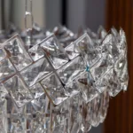 Candelabru Crystal Ice Cascade 40 cm – Cristal K9 Premium, 5 Surse, Finisaj Crom - imagine 4