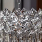 Candelabru Crystal Ice Cascade 30 cm – Cristal K9 Premium, 4 Surse, Finisaj Crom - imagine 2