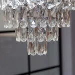 Candelabru Crystal Ice Cascade 30 cm – Cristal K9 Premium, 4 Surse, Finisaj Crom - imagine 3
