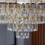 Candelabru Majestic Crystal Gold 50 cm – Cristal K9 Premium, 8 Surse, Finisaj Auriu Regal - imagine 5