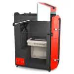 Cazan pe lemne cu gazeificare ATTACK DPX, 25 kW, volum manta apa 100 litri, grosime camera ardere 6 mm, randament 91%, lungime maxima bustean 55 cm, cos evacuare Ø150 mm - imagine 6