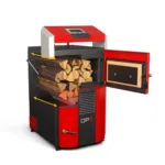 Cazan pe lemne cu gazeificare ATTACK DPX, 25 kW, volum manta apa 100 litri, grosime camera ardere 6 mm, randament 91%, lungime maxima bustean 55 cm, cos evacuare Ø150 mm - imagine 8