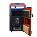 Cazan pe lemne cu gazeificare ATTACK DPX, 25 kW, volum manta apa 100 litri, grosime camera ardere 6 mm, randament 91%, lungime maxima bustean 55 cm, cos evacuare Ø150 mm - imagine 4