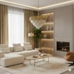 Candelabru Luxury Cristal Gold 60 cm – Cristal K9 Premium și Metal Auriu, 8 Becuri E14, Design Modern pentru Living și Dining - imagine 4