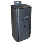 Pachet centrala cu peleti KOPH PM 30 kW, 200 mp, buncar peleti 30 kg, diametru cos fum ⌀80 mm, manta apa 30 litri, pompa recirculare si vas expansiune incorporate, Negru - imagine 4